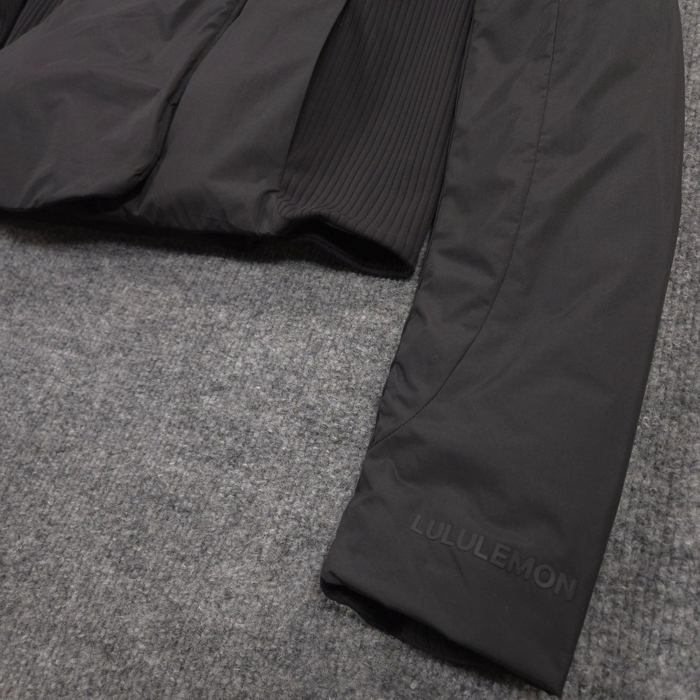 Lululemon Sleek City Jacket Womens 4 Black Cropped Windproof Water Repellent - Picture 3 of 13